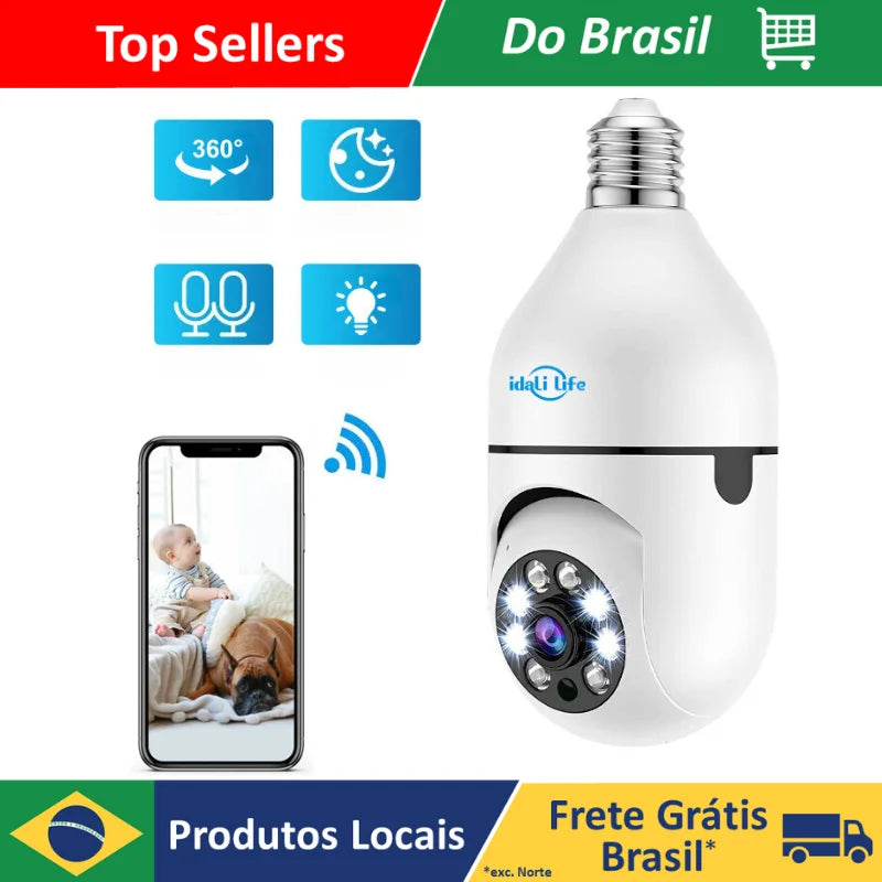 Câmera De Segurança Lâmpada Rosqueável Monitoramento Através Do APP Dafu Li