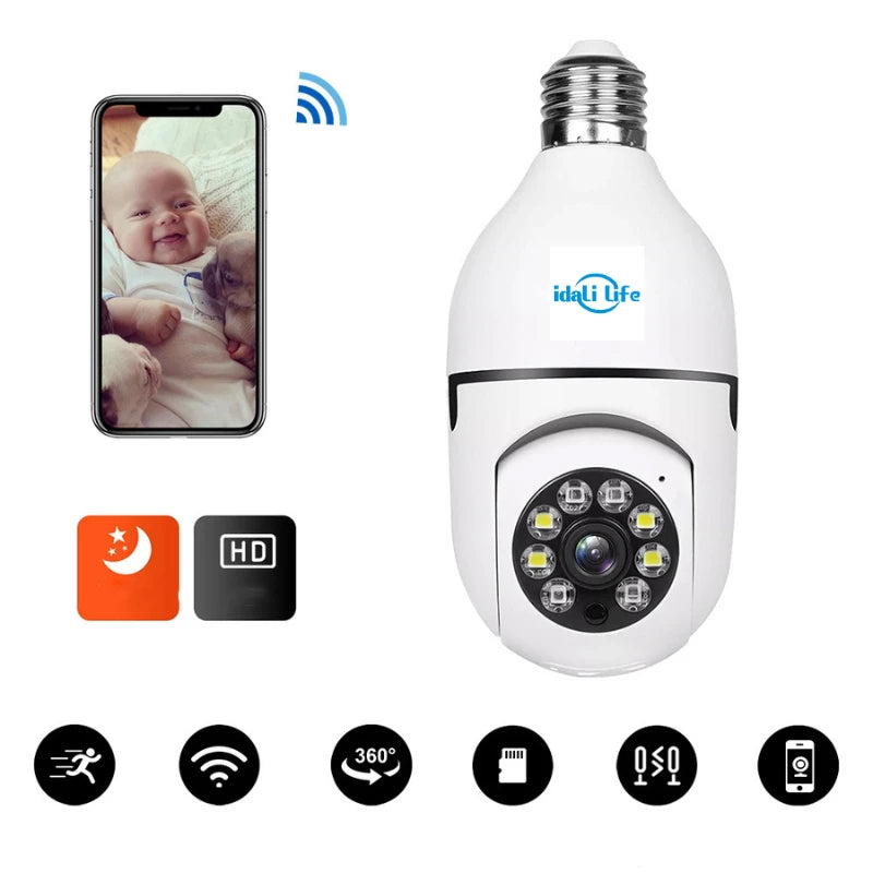 Câmera De Segurança Lâmpada Rosqueável Monitoramento Através Do APP Dafu Li