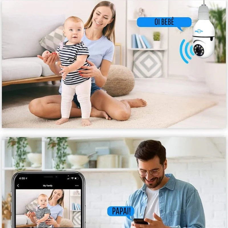 Câmera De Segurança Lâmpada Rosqueável Monitoramento Através Do APP Dafu Li