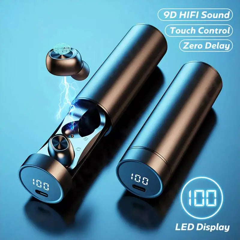 B9 fone de ouvido Bluetooth sem fio, intra-auricular binaural, metal fosco, IPX6