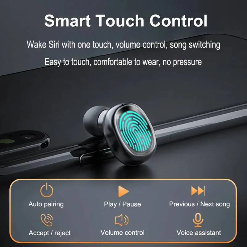 B9 fone de ouvido Bluetooth sem fio, intra-auricular binaural, metal fosco, IPX6