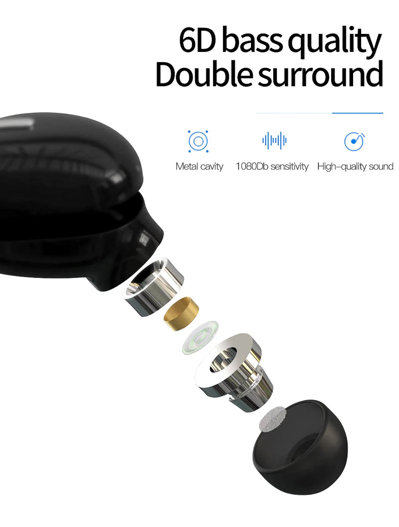 X9 Wireless Earphone Bluetooth-compatible 5.0 With Mic Single in-Ear Sports Headset For Xiaomi Huawei Stereo Sound Headphones