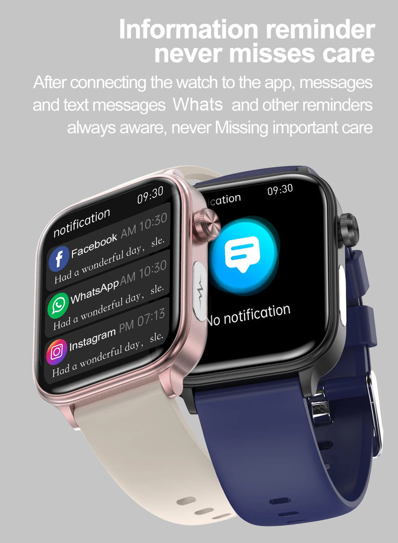 2025 New ECG+PPG Smart Watch Women Heart Rate Blood Lipid Uric Acid Women Menstrual Health Tracker Smartwatches For Android iOS