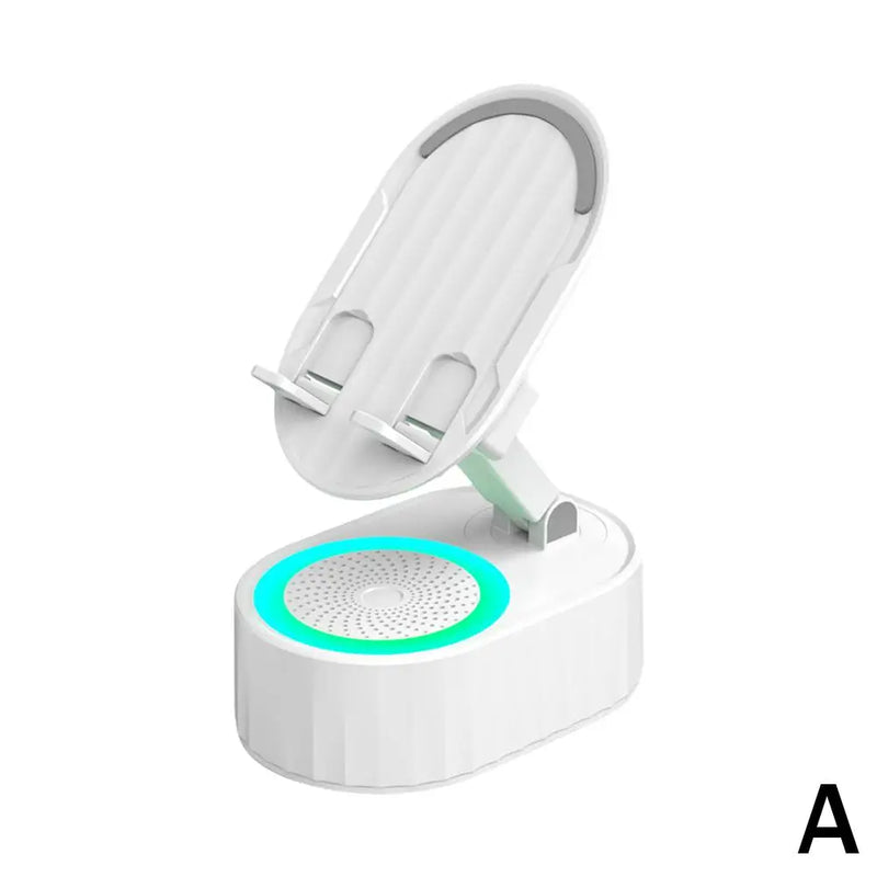 5in1 Induction Speaker Mobile Phone Holder Adjustable RGB Light Smart Wireless Bluetooth Speaker Phone Reverse Charging Function
