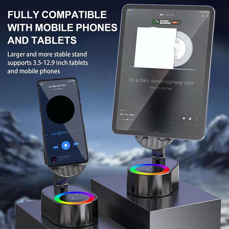5 in 1 Bluetooth-compatible Audios Power Banks Bracket Rotating Home Smart Wireless Induction Audio Speaker Phone Stand