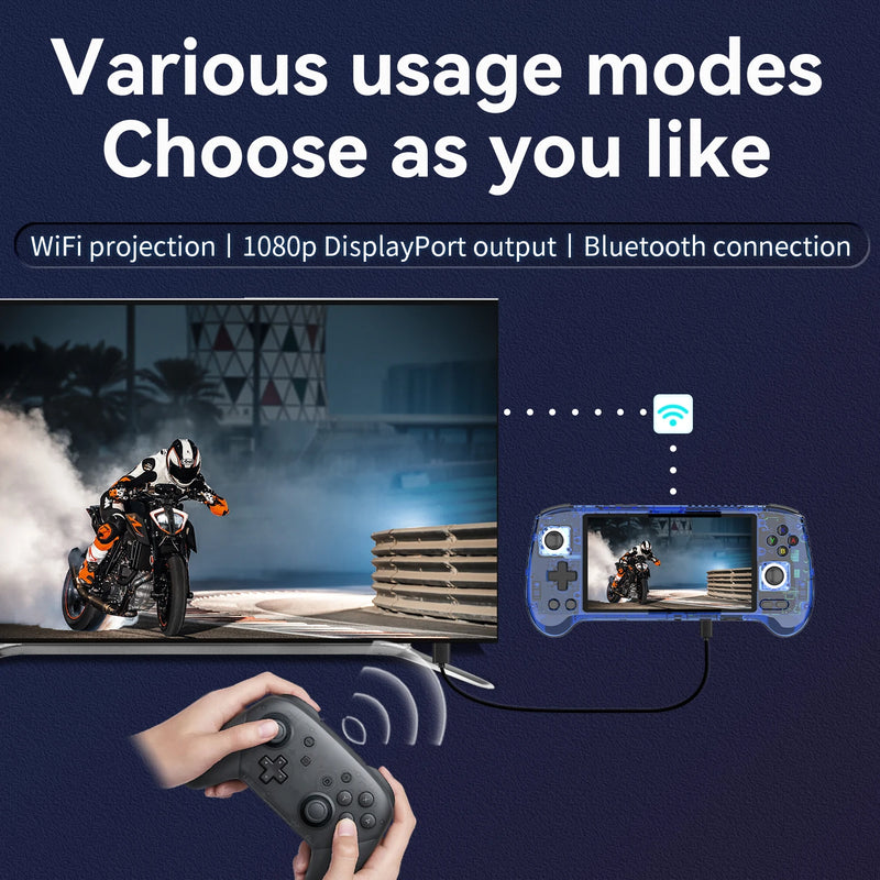 Anbernic rg556 console de jogos portátil 5.48 polegadas tela amoled 1080*1920 a