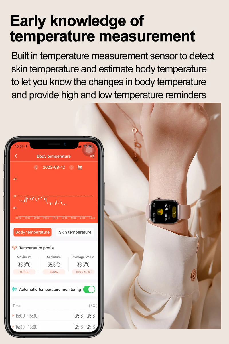 2025 New ECG+PPG Smart Watch Women Heart Rate Blood Lipid Uric Acid Women Menstrual Health Tracker Smartwatches For Android iOS