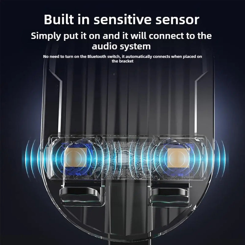 5in1 Induction Speaker Mobile Phone Holder Adjustable RGB Light Smart Wireless Bluetooth Speaker Phone Reverse Charging Function