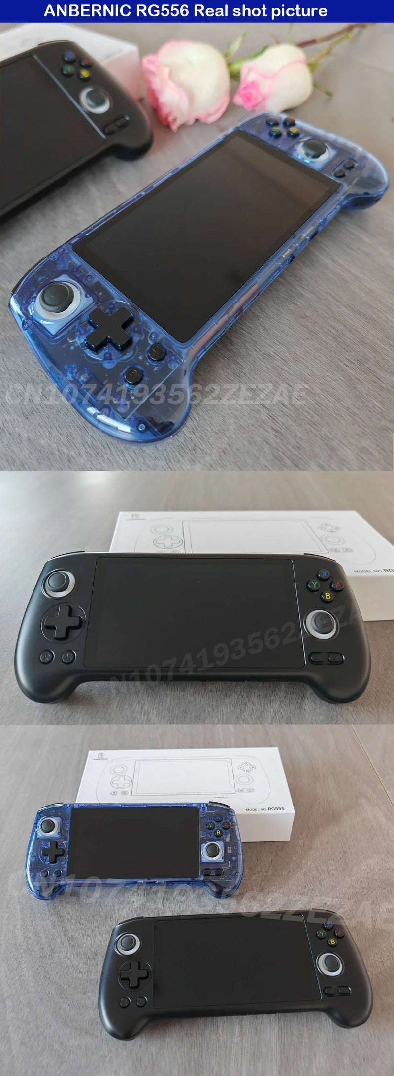 Anbernic rg556 console de jogos portátil 5.48 polegadas tela amoled 1080*1920 a