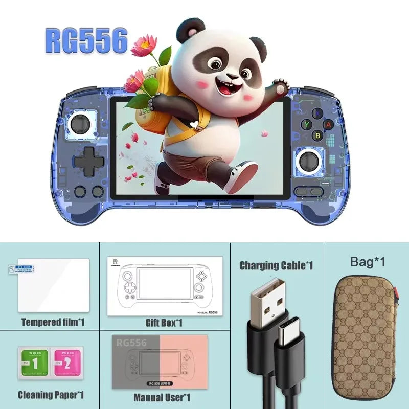 Anbernic rg556 console de jogos portátil 5.48 polegadas tela amoled 1080*1920 a